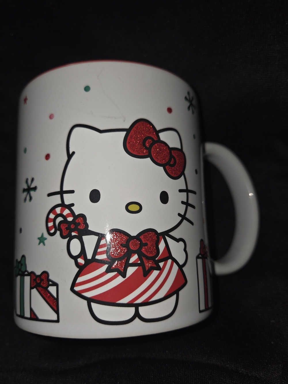 Hello Kitty White and Red Holiday Ceramic Mug